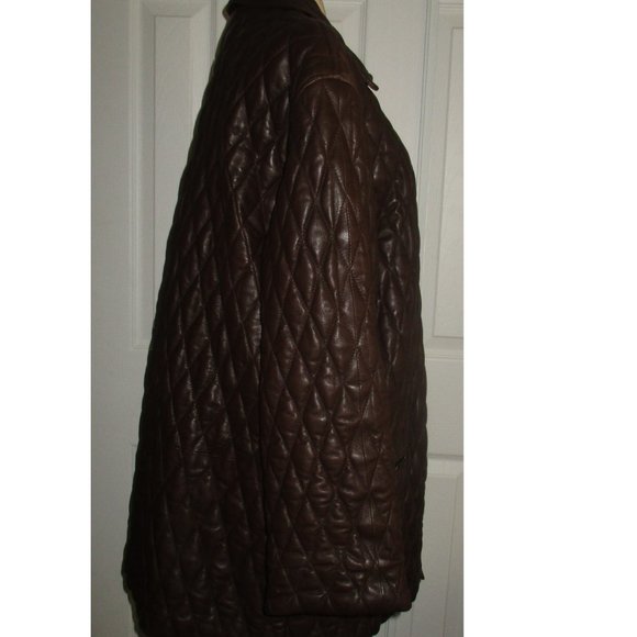 LAUREL  ESCADA BROWN QUILTED LEATHER JACKET SZ 36 - Picture 3 of 10